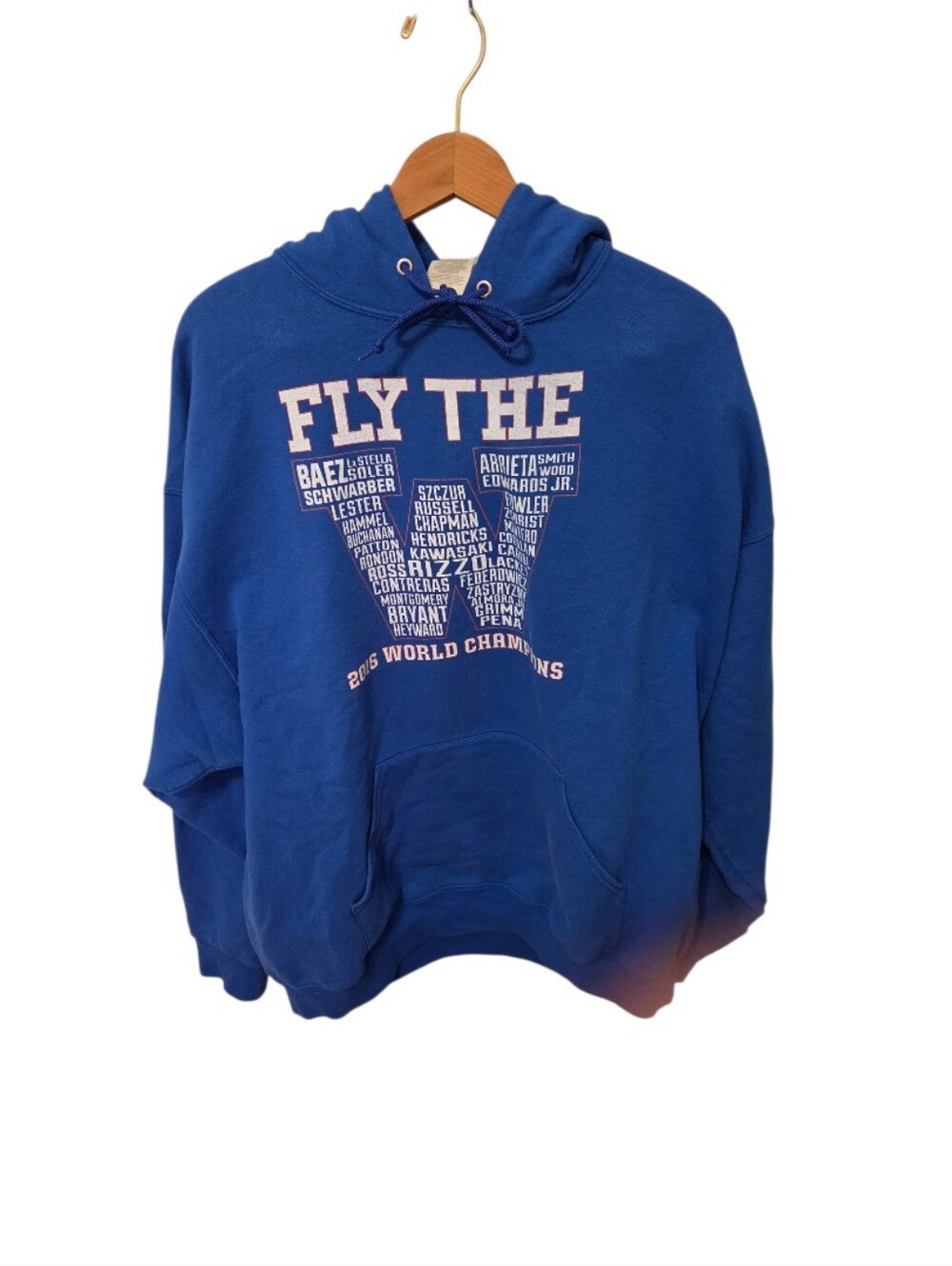 Jerzees Fly The W Cubs Championship Hoodie